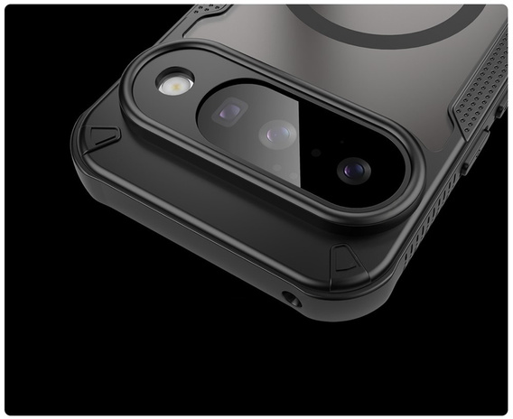 Etui pancerne do Google Pixel 10, do MagSafe, matowe, czarne