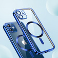 Etui do iPhone 12, Electro MagSafe, niebieskie + Szkło na ekran