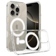 Etui Magnetyczne do iPhone 16 Pro Max, ERBORD CrystalMag, przezroczyste + Szkło na ekran