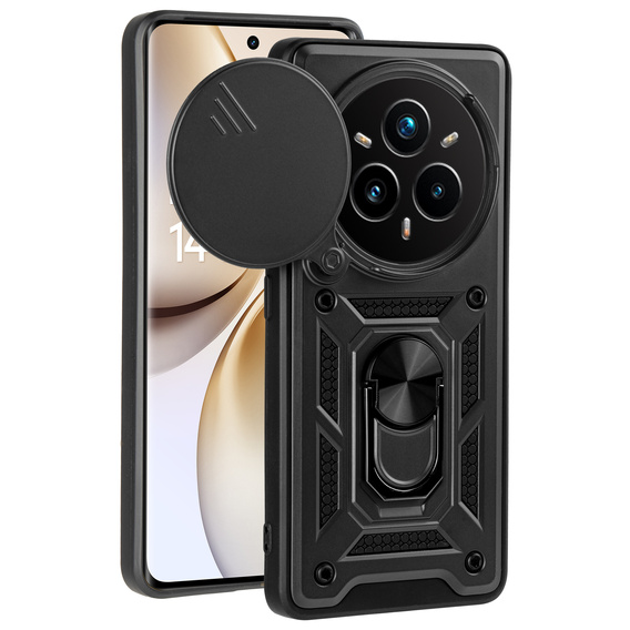 Etui pancerne do Realme 14 Pro 5G, CamShield Slide, czarne