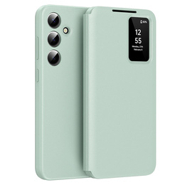Etui z klapką do Samsung Galaxy S23 FE, Smart View Wallet, zielone