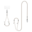 Smycz do telefonu Spigen Crossbody Strap + Wrist Strap + ConTag,  biała