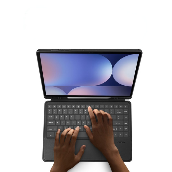 Etui z klawiaturą do Samsung Galaxy Tab S8 Ultra / S9 Ultra / S10 Ultra, Dux Ducis DK Series, czarne