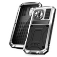 Etui pancerne do iPhone 16 Pro, R-JUST, srebrne