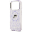 Etui Karl Lagerfeld IML Glitter Karl & Choupette Heads Logo MagSafe do iPhone 17 Pro