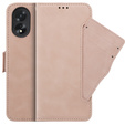 Etui z klapką do Oppo A38 4G / Oppo A18 4G, Card Slot, różowe