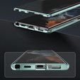 Etui do Samsung Galaxy S23 Ultra, Magnetic Dual Glass, zielone