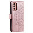Etui z klapką do Samsung Galaxy A14 4G/5G, Mandala, różowe rose gold