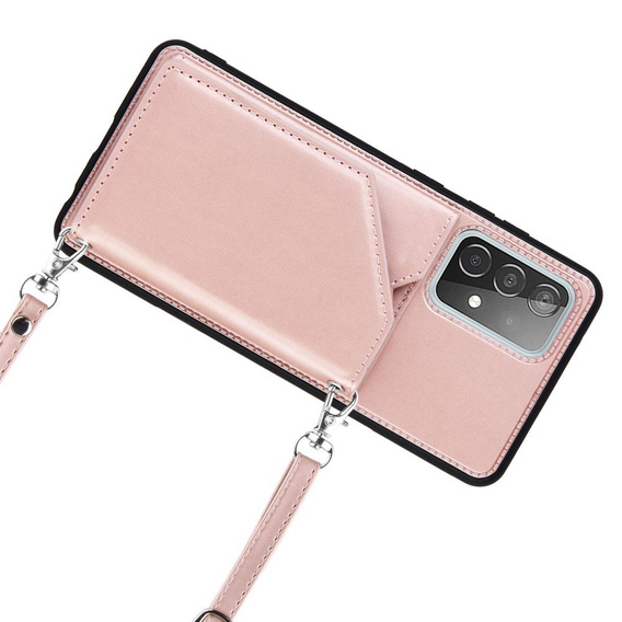 Etui Card Strap do Samsung Galaxy A52 / A52s - Rose Gold