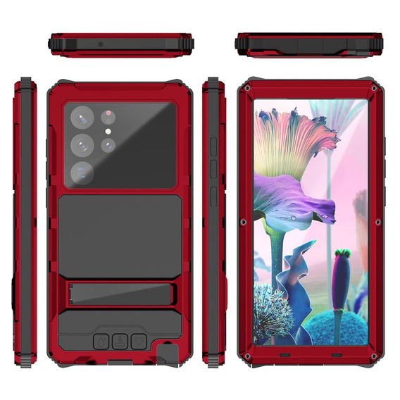 Etui do Samsung Galaxy S23 Ultra, R-JUST, pancerne, czerwone