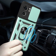 Etui pancerne do Motorola Edge 40, CamShield Slide, zielone