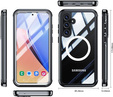 Etui do Samsung Galaxy A55 5G, Shockproof, ze szkłem, do MagSafe, czarne