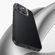 Etui BENKS Kevlar do iPhone 16 Pro Max, Carbon Fiber, do MagSafe, czarne