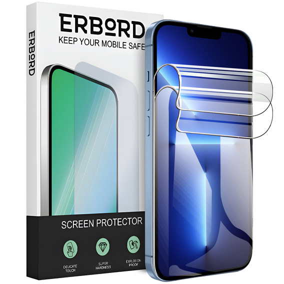 2x Folia Hydrożelowa ERBORD do iPhone 13 Pro Max – elastyczna ochrona ekranu bez kompromisów