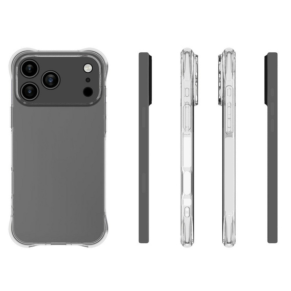 Etui TPU – wzmacniane rogi, ochrona aparatów do iPhone 17 Pro Max