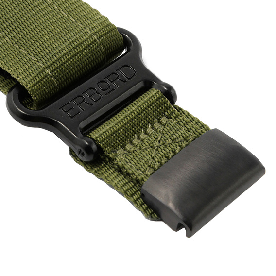 Pasek Nylonowy ERBORD MP84 Quickfit do Garmin Fenix 5/6/6 PRO/7 Forerunner 965/955/945, Zielony, Rozmiar M/L