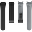 Pasek Silikonowy do Samsung Galaxy Watch 4/5/6 40/42/43/44/45/46/47mm, Czarny / Szary