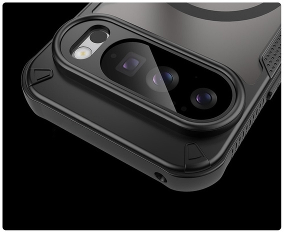 Etui pancerne do Google Pixel 10 Pro, do MagSafe, matowe, czarne