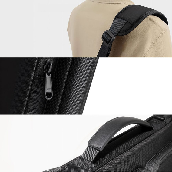 Tech-Protect Defender Bag, Etui Torba do laptopów 15-16 cali, Czarna