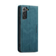Etui CASEME do Samsung Galaxy S21 FE, Leather Wallet Case, zielone