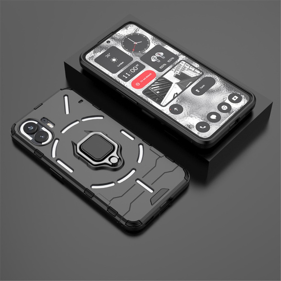 Etui do Nothing Phone 2, Kickstand Ring, czarne