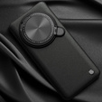 Etui do Xiaomi 14 Ultra, pancerne Nillkin, Camshield Prop Leather Coated, do Magsafe, Czarne