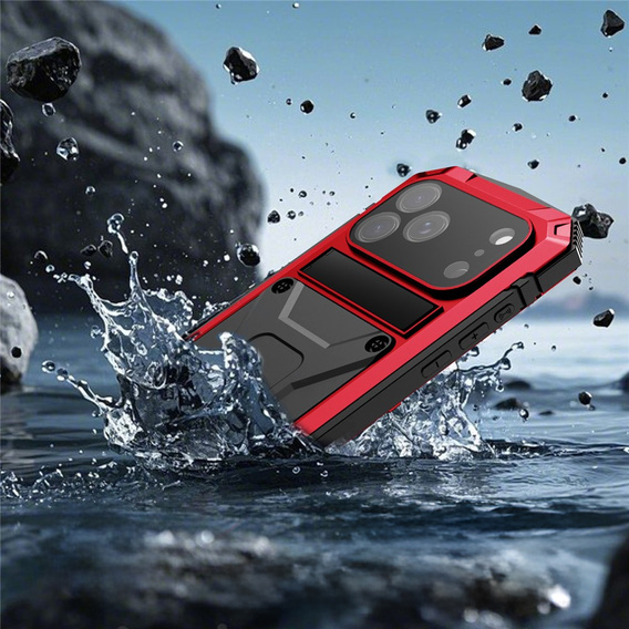 Etui R-JUST z podstawką i wbudowanym szkłem do iPhone 17 Pro