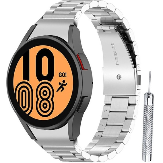 Pasek Bransoleta do Samsung Galaxy Watch 4/5/6 40/42/43/44/45/46/47mm, Srebrna