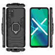 Etui do Samsung Galaxy A03s, Kickstand Ring, czarne