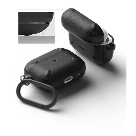 RINGKE Etui na Słuchawki Airpods Pro / Pro 2, Onyx, Czarne