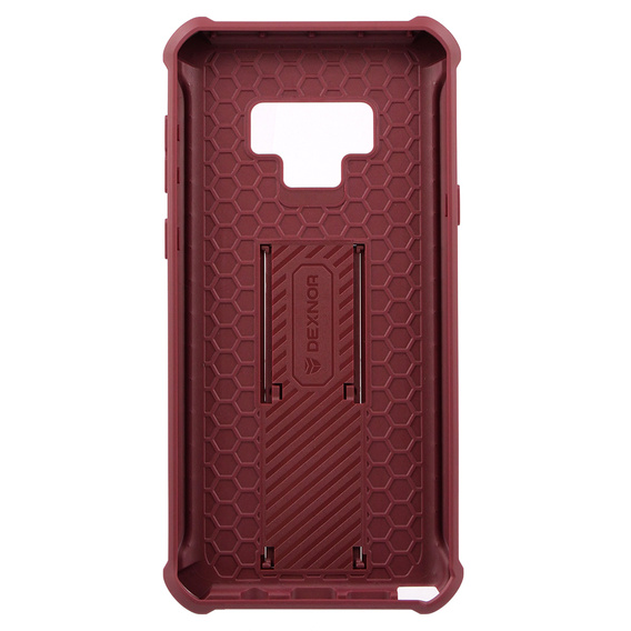 Etui pancerne do Samsung Galaxy Note 9, Dexnor Full Body, czerwone