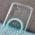Etui do Samsung Galaxy S24+ Plus, Glittery, do MagSafe, zielone