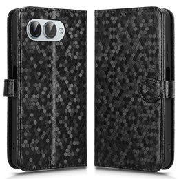 Etui z klapką do T Phone 3 5G, Wallet Rhombus, czarne