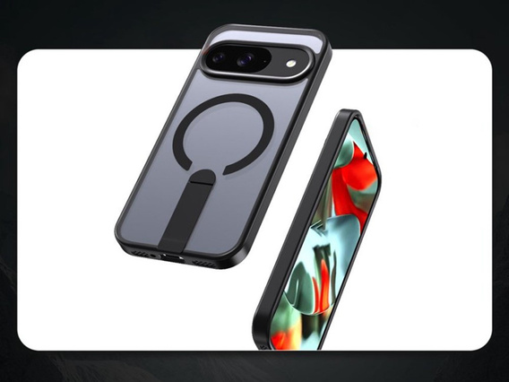 Etui Fusion Hybrid do Google Pixel 10 / 10 Pro, do MagSafe, z podstawką, szare