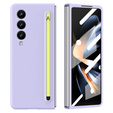 Etui do Samsung Galaxy Z Fold 5 5G, ze szkłem i rysikiem, fioletowe / zielone