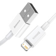 Kabel USB do Lightning Baseus Superior Series, 2.4A, 0.25m - biały