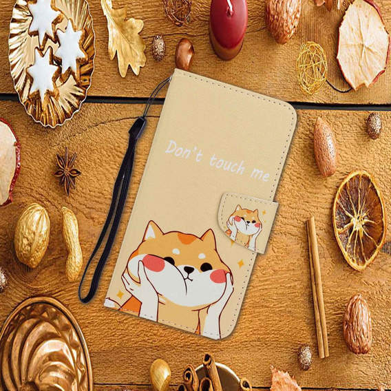 Etui z klapką do Xiaomi Redmi 13C / Poco C65, Wallet, Akita Dog kremowe