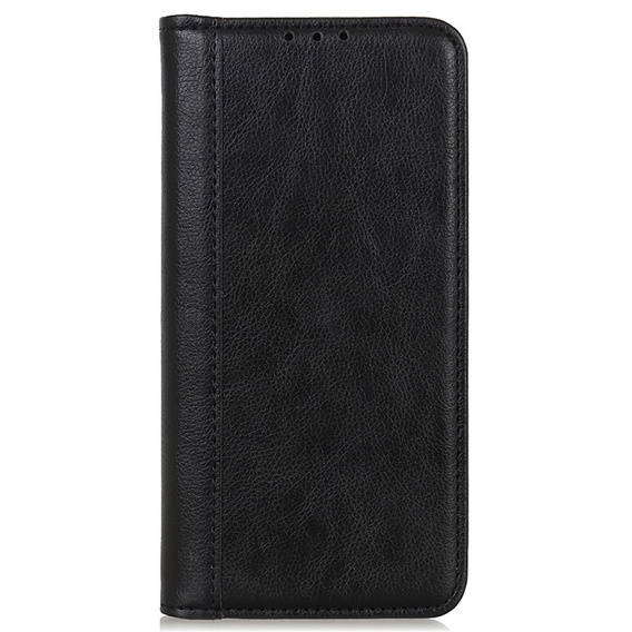 Etui z klapką do Google Pixel 10 Pro XL / 9 Pro XL, z kieszonką, skórzane, czarne