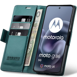 Etui ERBORD Glossy Litchi portfel z klapką do Motorola Moto G86 5G / G86 Power 5G