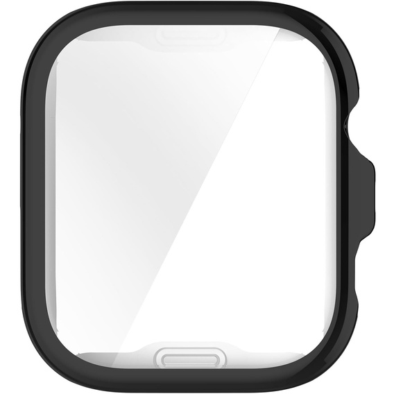 2w1 Etui silikonowe z osłoną ekranu do Huawei Watch Fit 4 – lekka ochrona wyświetlacza i boków - czarne