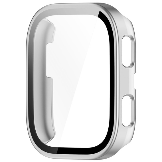 Etui z hartowanym szkłem do Amazfit Bip 6 – pełna ochrona 2w1 - srebrne