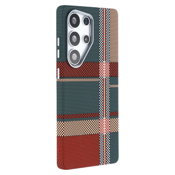 Etui do Samsung Galaxy S25 Ultra, Carbon Fiber MagSafe, czerwone / zielone