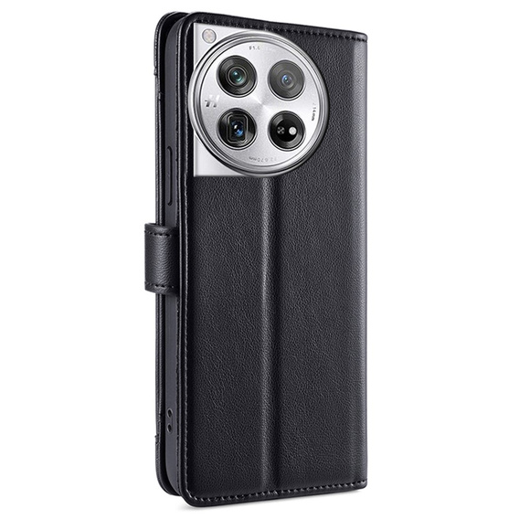 Etui z klapką do OnePlus 12 5G, Wallet Zipper Pocket, czarne