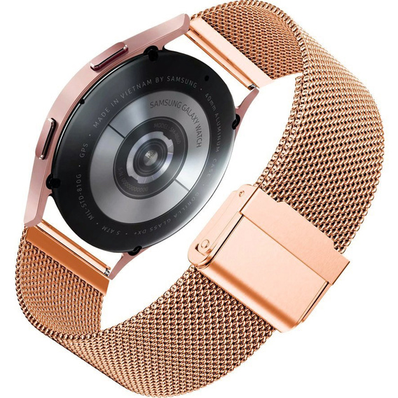 Bransoleta + Etui z Osłoną na Ekran do Samsung Galaxy Watch 7 44mm, Różowe złoto