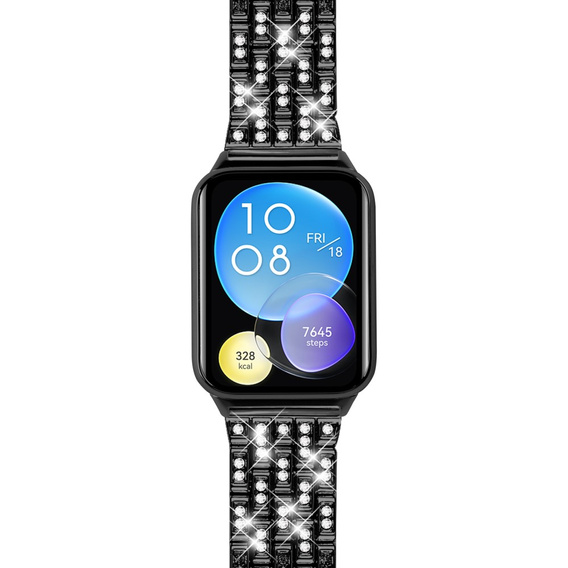 Bransoleta z Diamentami do Xiaomi Smart Band 8 Pro / Xiaomi Smart Band 9 Pro, Czarne