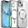 Etui do iPhone 13, Electro MagSafe, srebrne + Szkło na ekran