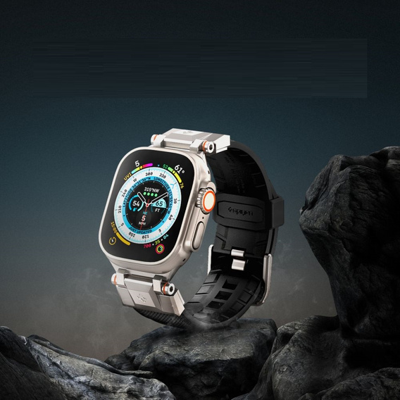 Pasek SPIGEN do Apple Watch 1/2/3/4/5/6/7/8/9/SE/Ultra/Ultra 2 42/44/45/49MM, Durapro Armor, Czarny