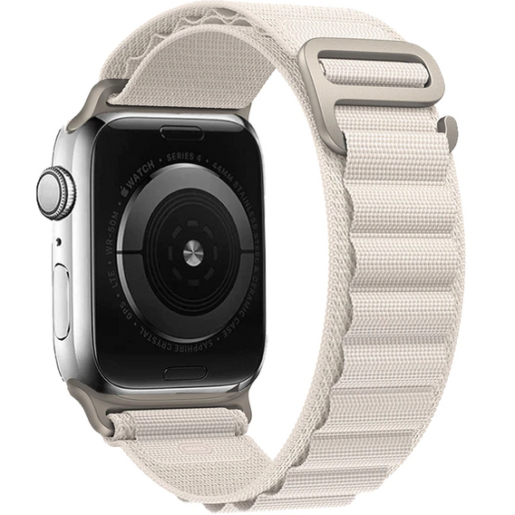 Zestaw Pasek Nylonowy + Etui 2w1 do Apple Watch 4/5/6/SE 40mm, Biały