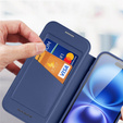 Etui Dux Ducis do iPhone 17, Skin X Pro,  z klapką, do MagSafe, granatowe