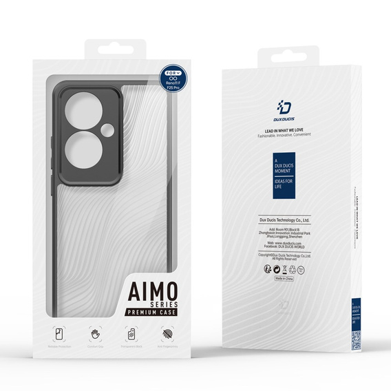 Etui DuxDucis do Oppo Reno 11F 5G, Aimo case, przezroczyste / czarne
